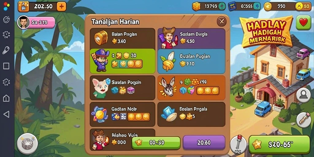 Screenshot 3 menunjukkan fitur komunitas yang interaktif.