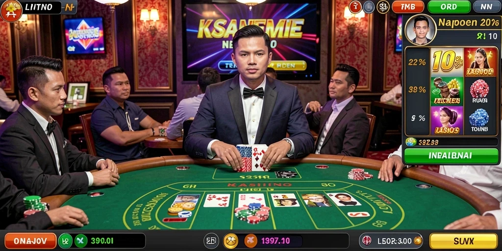 Screenshot V87 menunjukkan interaksi antar pemain yang seru.